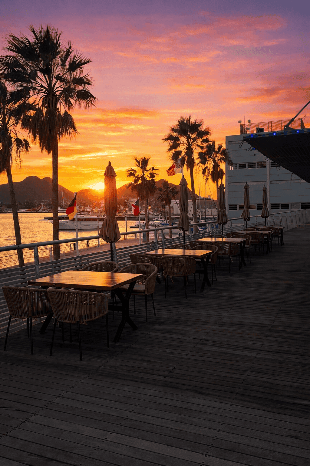 Terraza con vista al mar